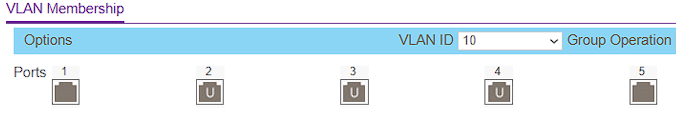 Netgear VLAN Membership Configuration